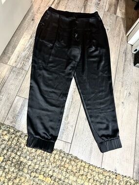 SPANX Black Elastic Waist stain feel Joggers